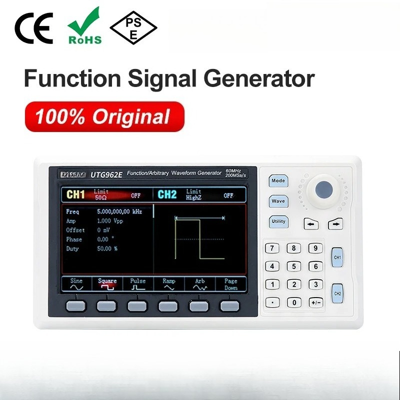 เครื่องกำเนิดสัญญาณฟังก์ชัน UT - Dual Channel Arbitrary Waveform Function Generator 60Mhz บทวิจารณ์และราคา