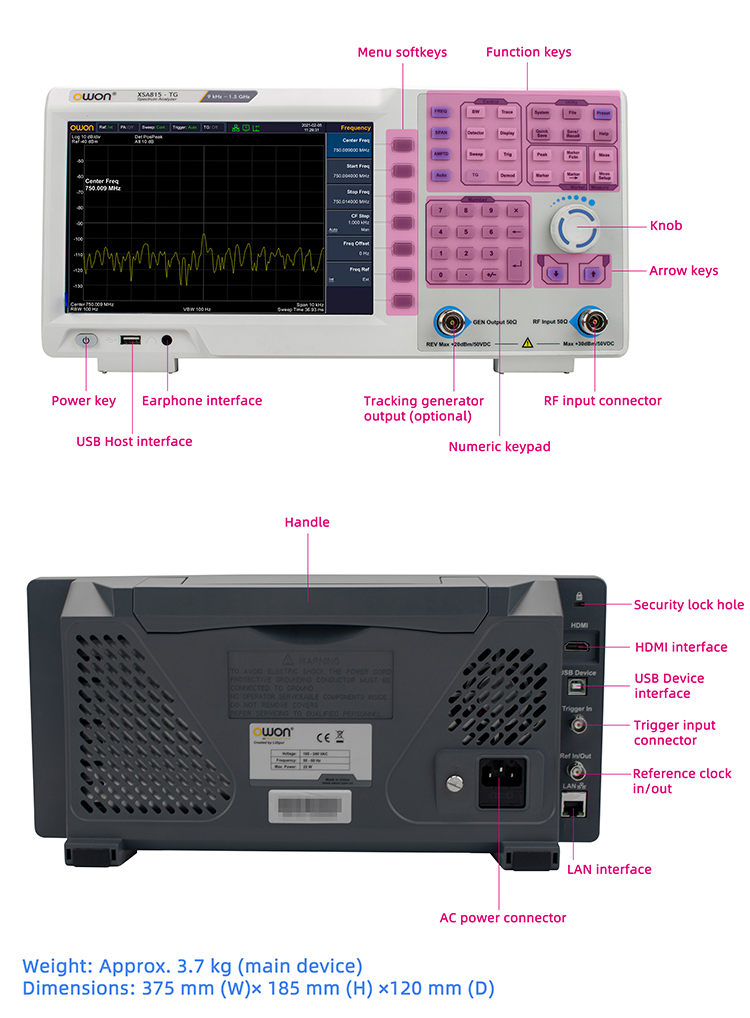เครื่องวิเคราะห์สเปกตรัมแบบพกพ - Spectrum Analyzer Tracking Generator 1.5Ghz บทวิจารณ์และราคา