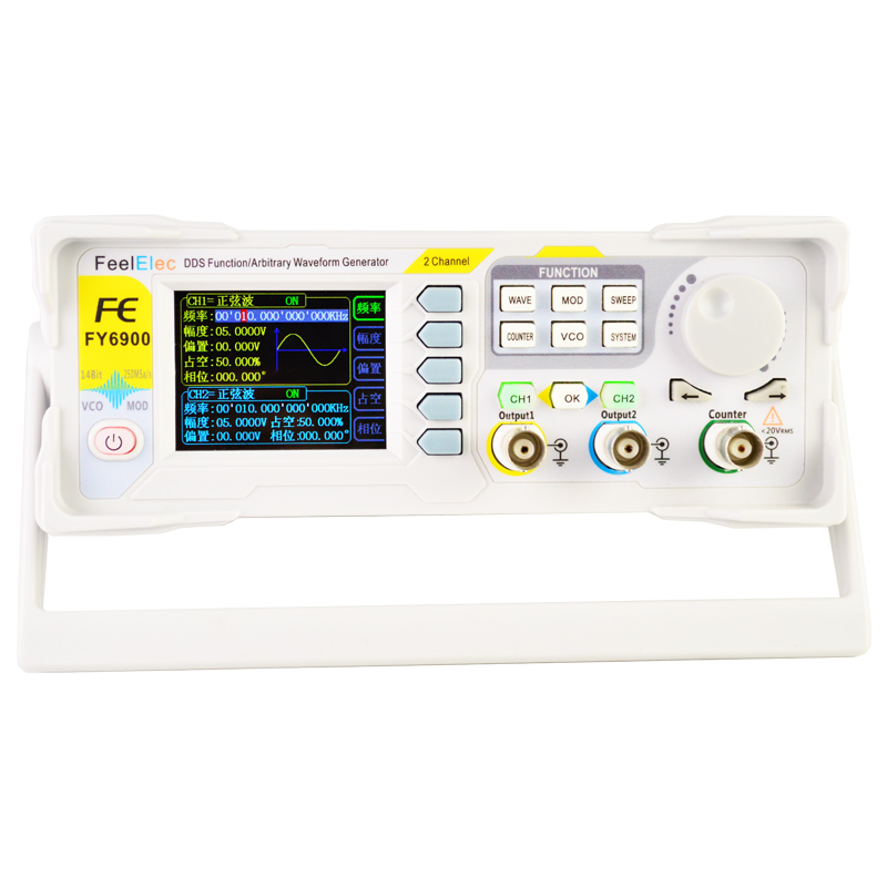 เครื่องกำเนิดสัญญาณรูปคลื่นตาม - Dual Channel Arbitrary Waveform Function Generator 60Mhz บทวิจารณ์และราคา